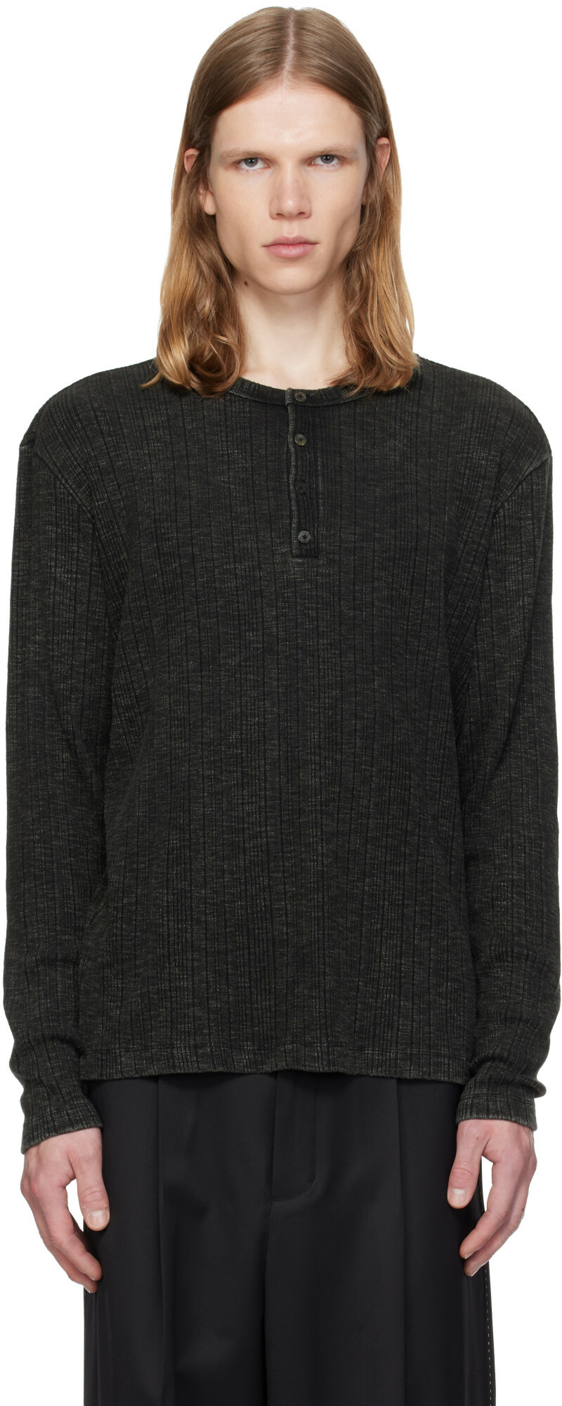 MMIC Black Grain Henley