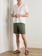 Orlebar Brown - Norwich Straight-Leg Linen Shorts - Green