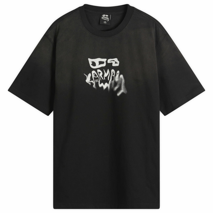Photo: Karma8a Men's Chalk Imprint T-Shirt in Black