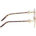 Fendi Gold FF Diamonds Sunglasses