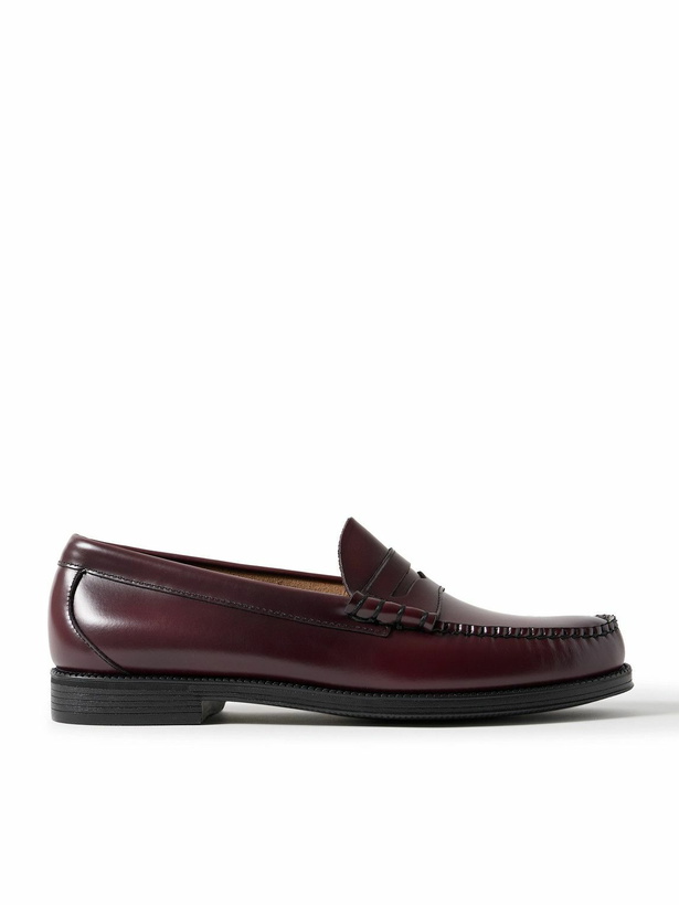 Photo: G.H. BASS - Easy Weejuns Larson Glossed-Leather Penny Loafers - Burgundy