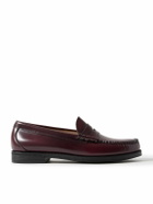 G.H. BASS - Easy Weejuns Larson Glossed-Leather Penny Loafers - Burgundy