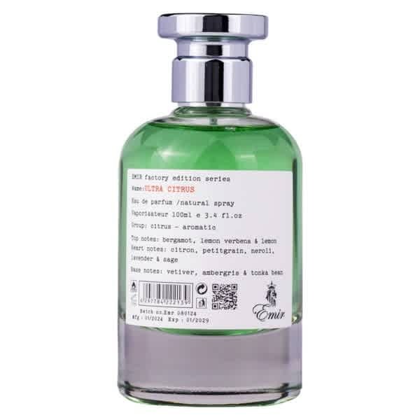 Paris Corner Unisex Emir Factory Edition Ultra Citrus EDP Spray 3.4 oz Fragrances 6297784222139