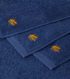 Etro Giano set of 4 cotton face towels and basket