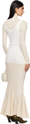 Conner Ives Off-White Deadstock Military Tank Godet Maxi Dress