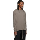 Rick Owens Gray Tower Short Crewneck LS T-shirt