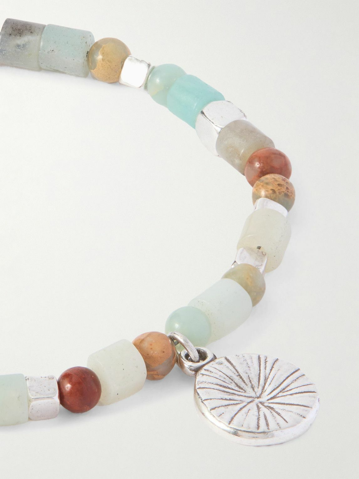 Marant - Silver-Tone and Jasper Beaded Bracelet - Green