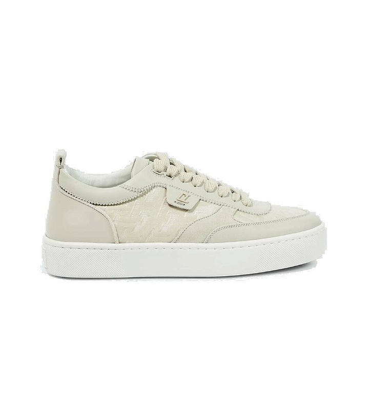 Photo: Christian Louboutin Happyrui leather-trimmed sneakers