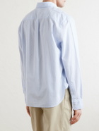 Officine Générale - Striped Cotton Oxford Shirt - Blue