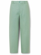 De Bonne Facture - Balloon Barrel-Leg Linen Trousers - Green