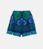 Zimmermann - Intarsia cotton terry shorts