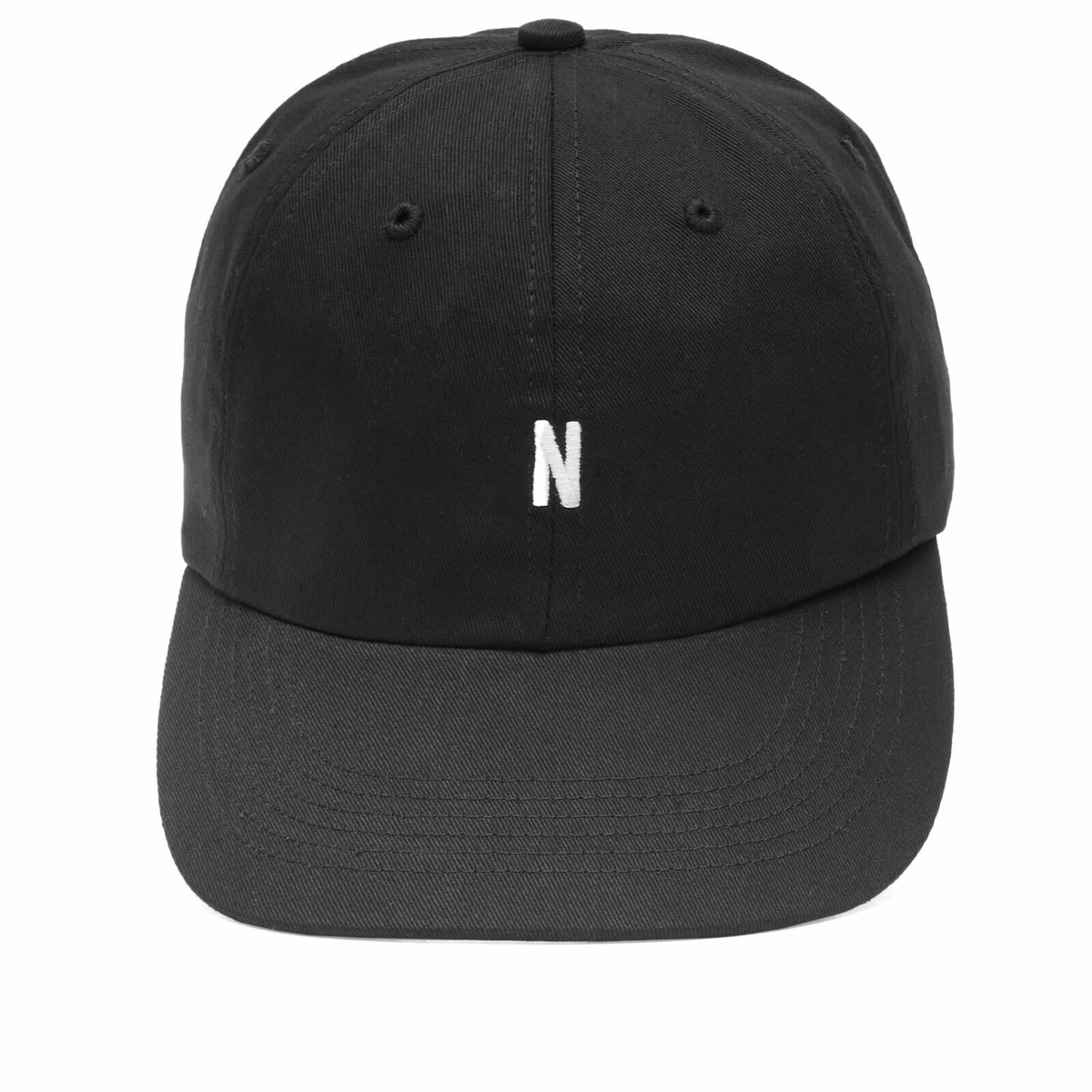 Norse Projects Men's Twill Sports Cap in Black 