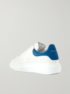 McQueen - Exaggerated-Sole Leather Sneakers - White