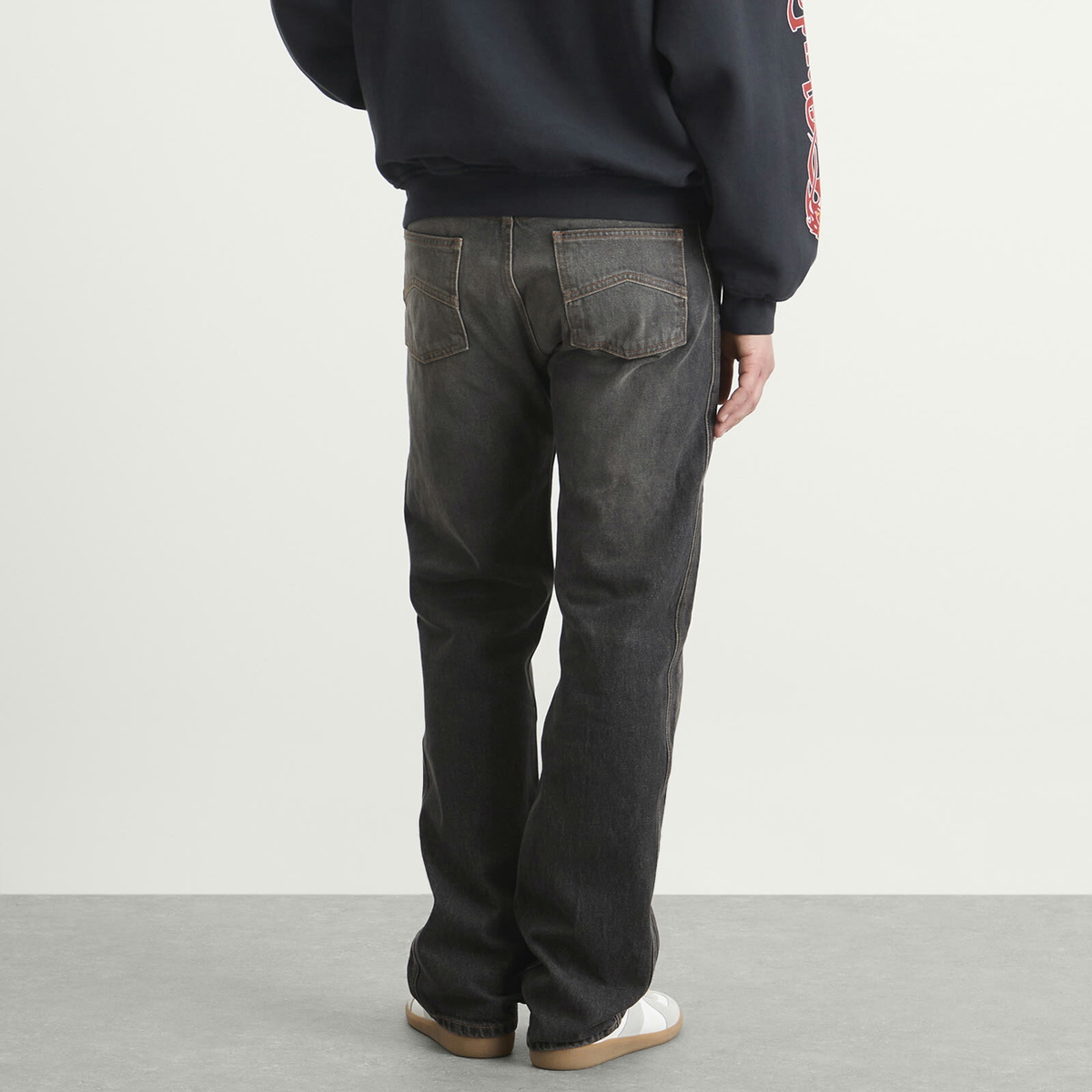 Rhude Men's 90S Traxedo Denim Jeans in Agoura Black