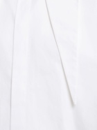 JIL SANDER - Draped Neck Cotton Poplin Shirt