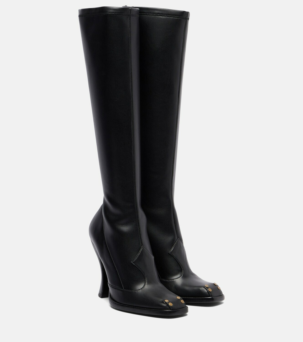 Etro Studded leather knee-high boots