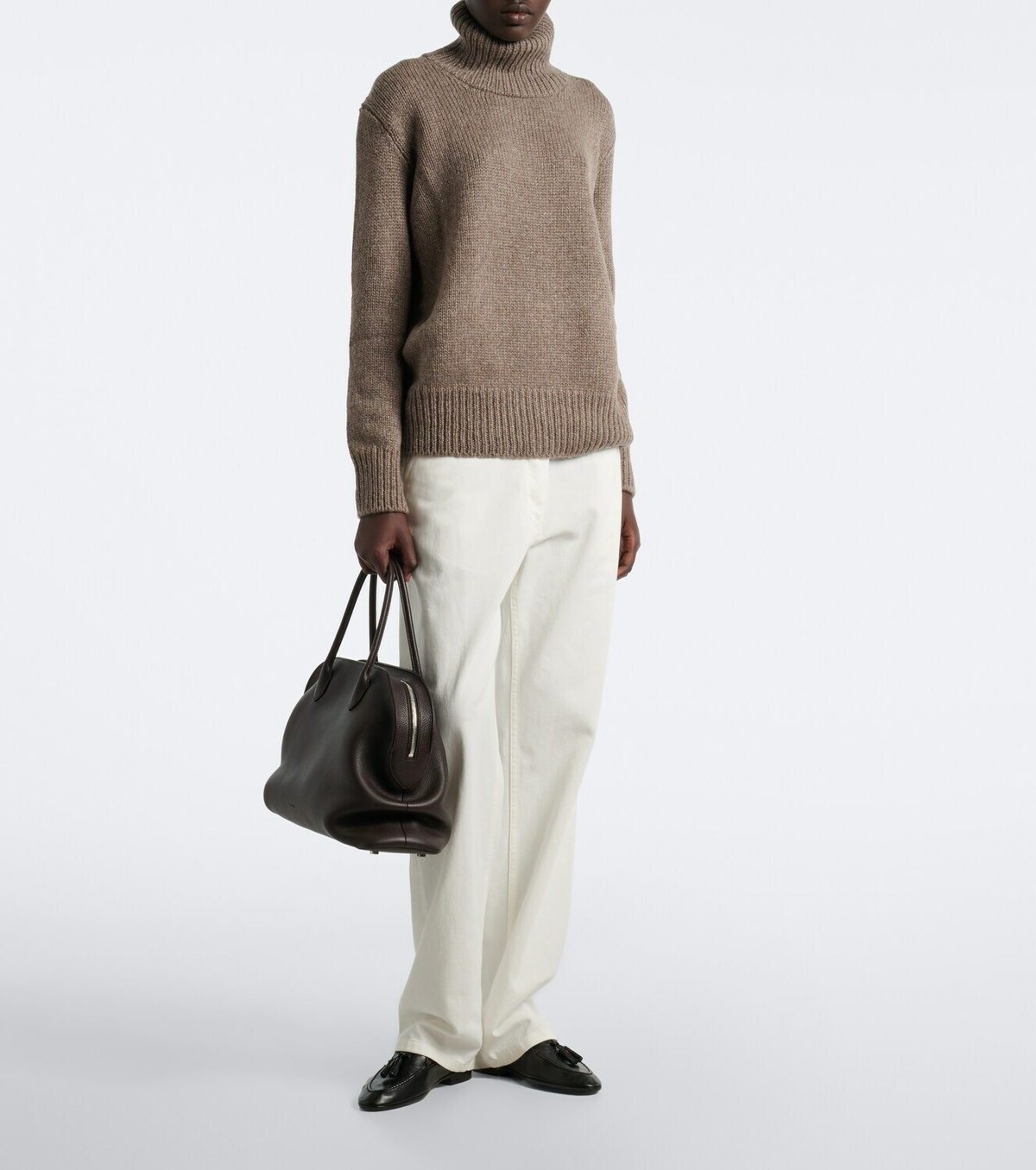 The Row Agnes 12 leather tote bag