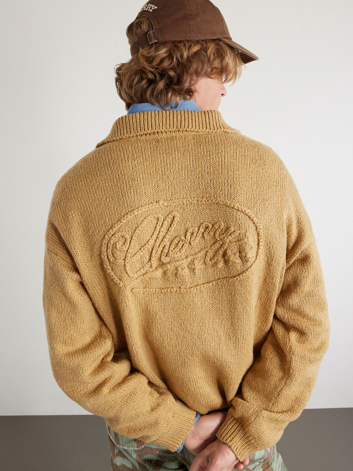 Cherry Los Angeles - Five Star Logo-Embroidered Cotton Henley Shirt - Brown