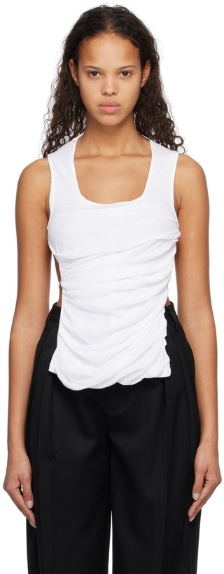 Photo: Subtle Le Nguyen White Draped Tank Top