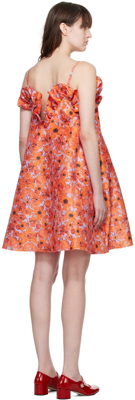 Kika Vargas Orange Joan Minidress