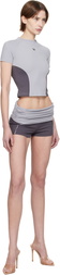 MISBHV Gray Lycra Wrapped Sport Shorts