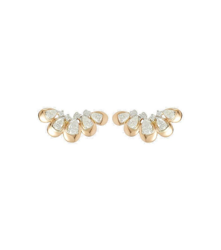 Photo: Yeprem 18kt rose gold earring with diamonds