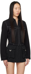 Dion Lee Black Corset Denim Jacket