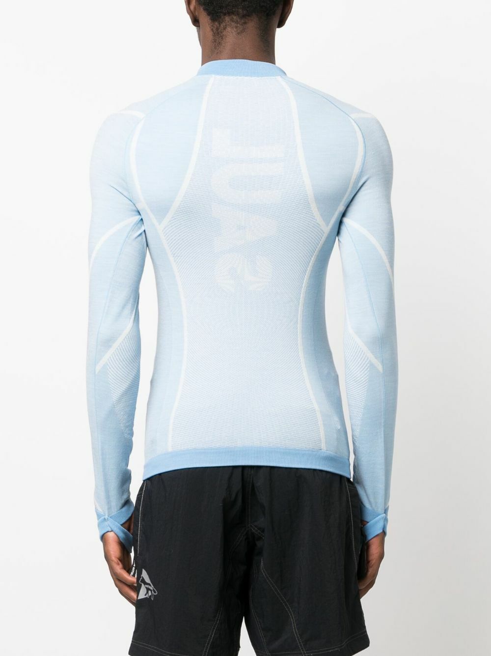 Saul Nash Blue Intarsia-Knit Top