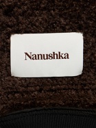 NANUSHKA Faux Leather Shearling Flight Jacket