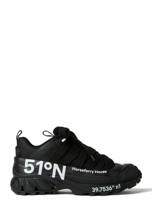 Photo: Burberry - Coordinates Print Arthur Sneakers in Black