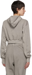 Reebok Classics Grey Natural Dye Cropped Hoodie