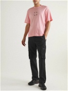 SAIF UD DEEN - Cold-Dyed Printed Cotton-Jersey T-Shirt - Pink
