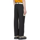 Chin Mens Black Short Half-Lined Trousers