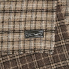 mfpen Men's Wool Scarf in Brown Double Faced Check 