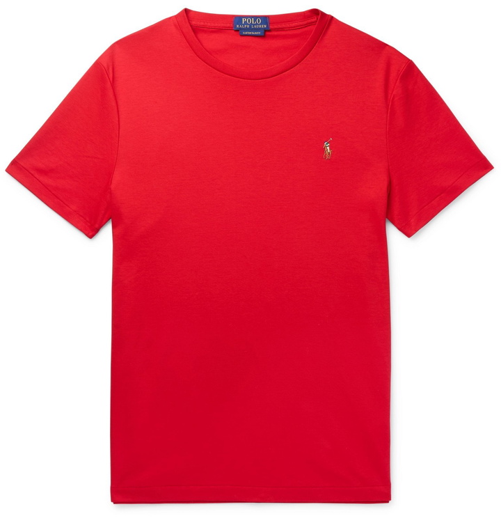 Photo: Polo Ralph Lauren - Slim-Fit Cotton-Jersey T-Shirt - Red