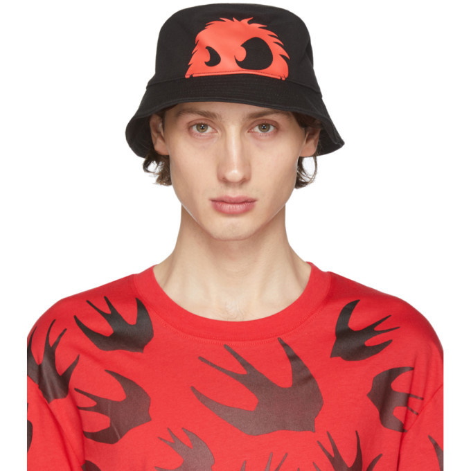 Photo: McQ Alexander McQueen Black and Red Chester Bucket Hat
