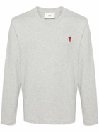 AMI Paris Grey Ami De Couer Organic Cotton T-Shirt