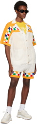 Casablanca White & Yellow Check Shirt