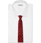 Rubinacci - 8cm Cotton and Silk-Blend Jacquard Tie - Red