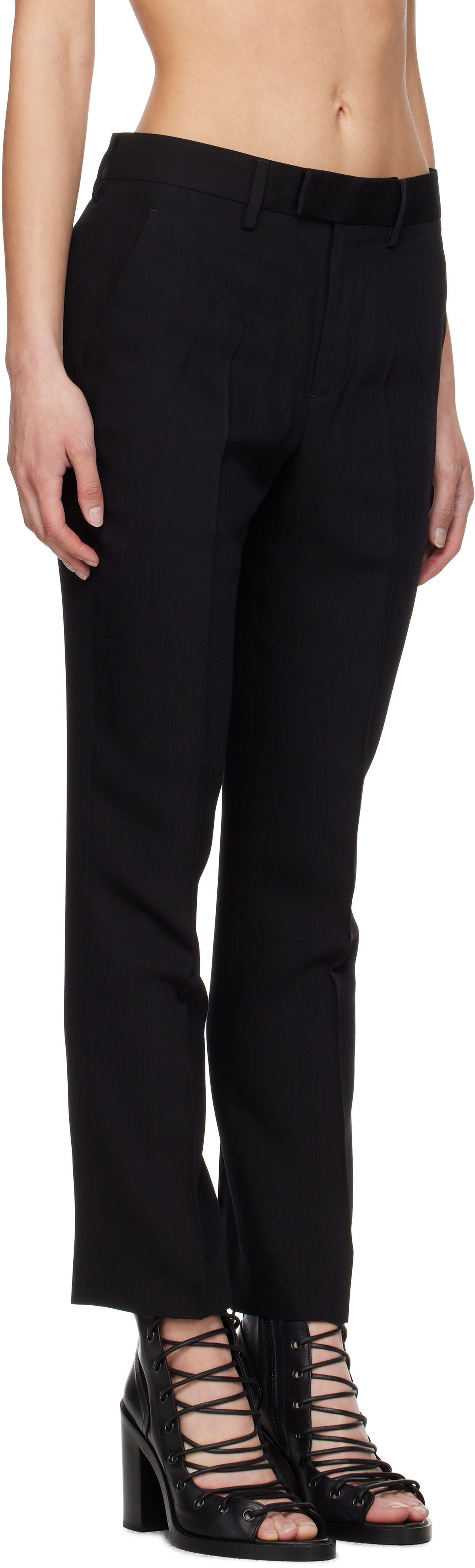 Ann Demeulemeester Black Habiba Cigarette Trousers