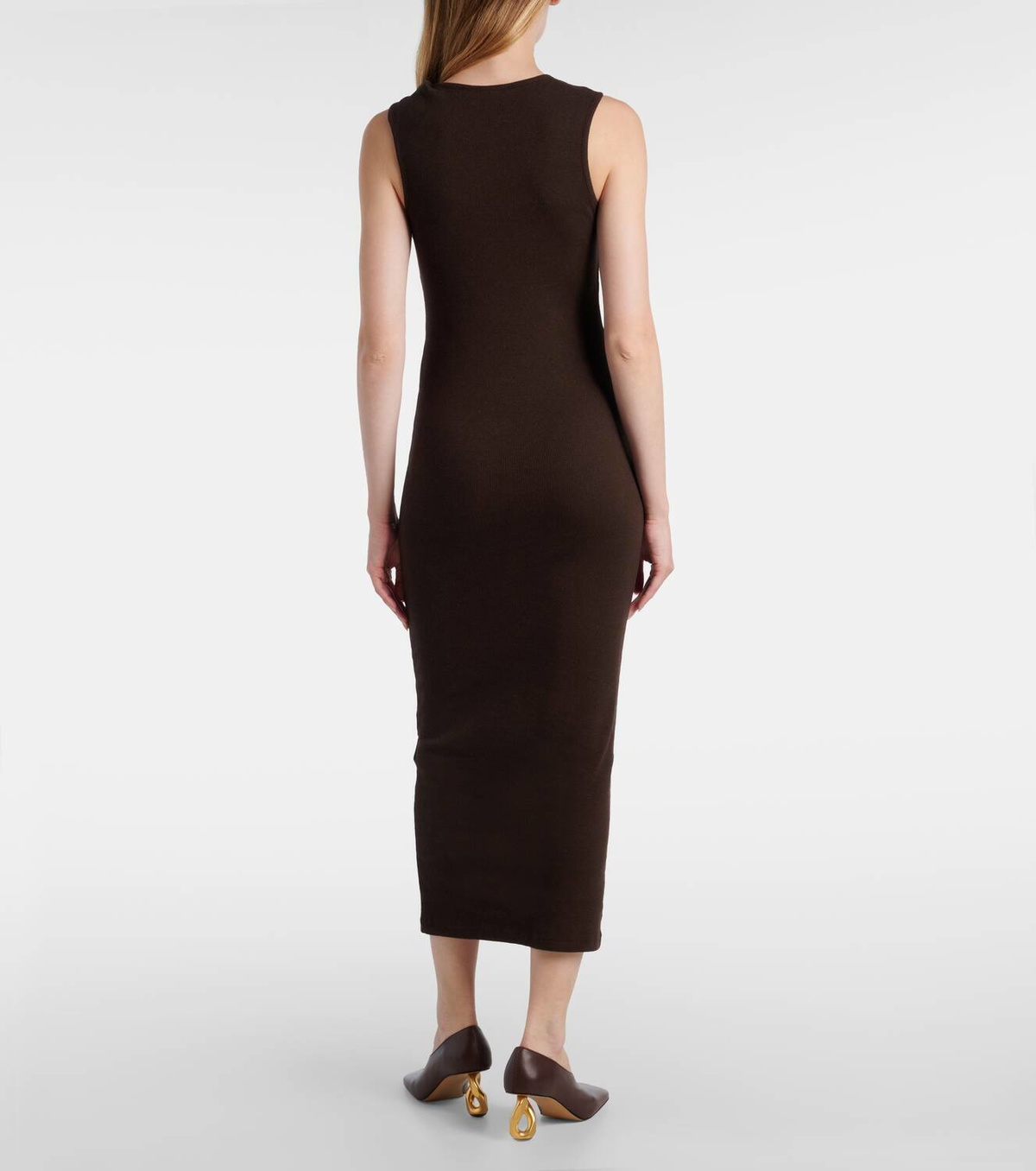 JW Anderson Embroidered cotton maxi dress