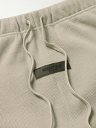 FEAR OF GOD ESSENTIALS - Straight-Leg Waffle-Knit Cotton-Blend Sweatpants - Gray