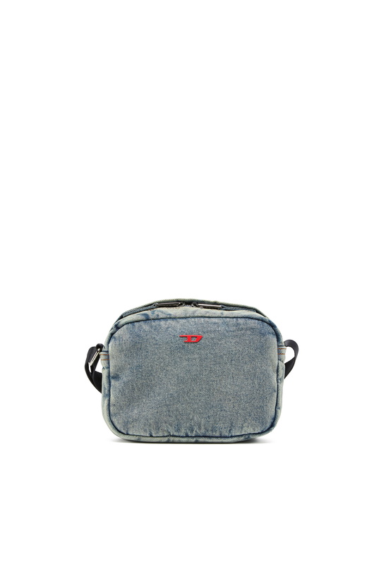 Photo: Diesel Rave-Camera bag in solarised denim - Crossbody Bags Mens in Blue