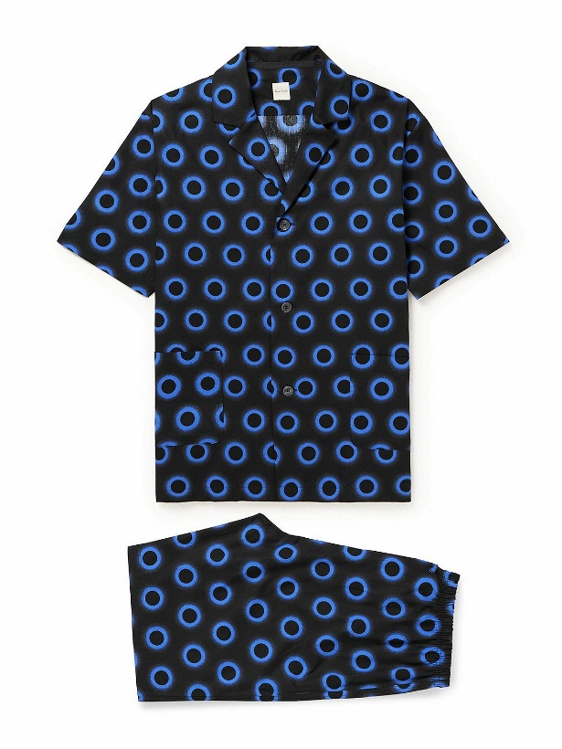 Photo: Paul Smith - Polka-Dot Cotton-Poplin Pyjama Set - Blue