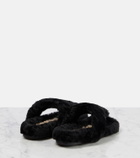 Loewe Ease shearling thong sandals