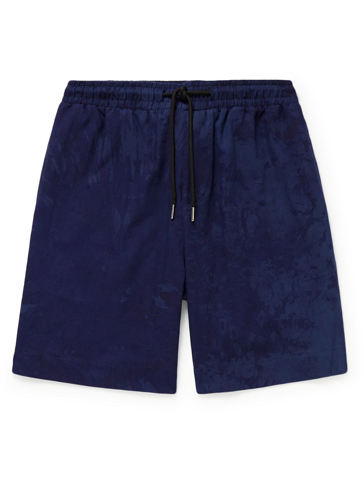Photo: Post-Imperial - Ikeja Printed Cotton Shorts - Blue