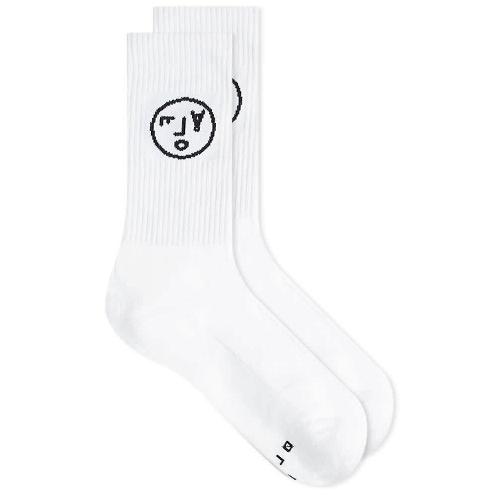 Photo: Olaf Hussein Men's Face Sock in White