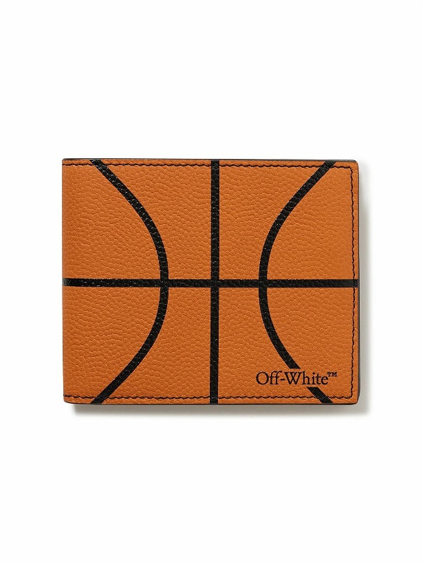 Photo: Off-White - Basketball Logo-Print Full-Grain Leather Billfold Wallet