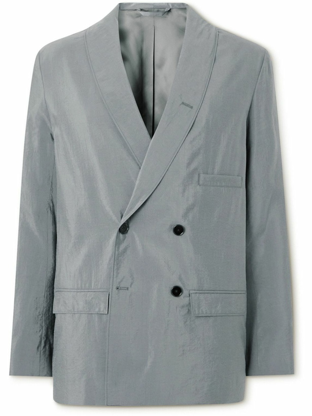 Photo: Lemaire - Double-Breasted Silk-Blend Blazer - Gray