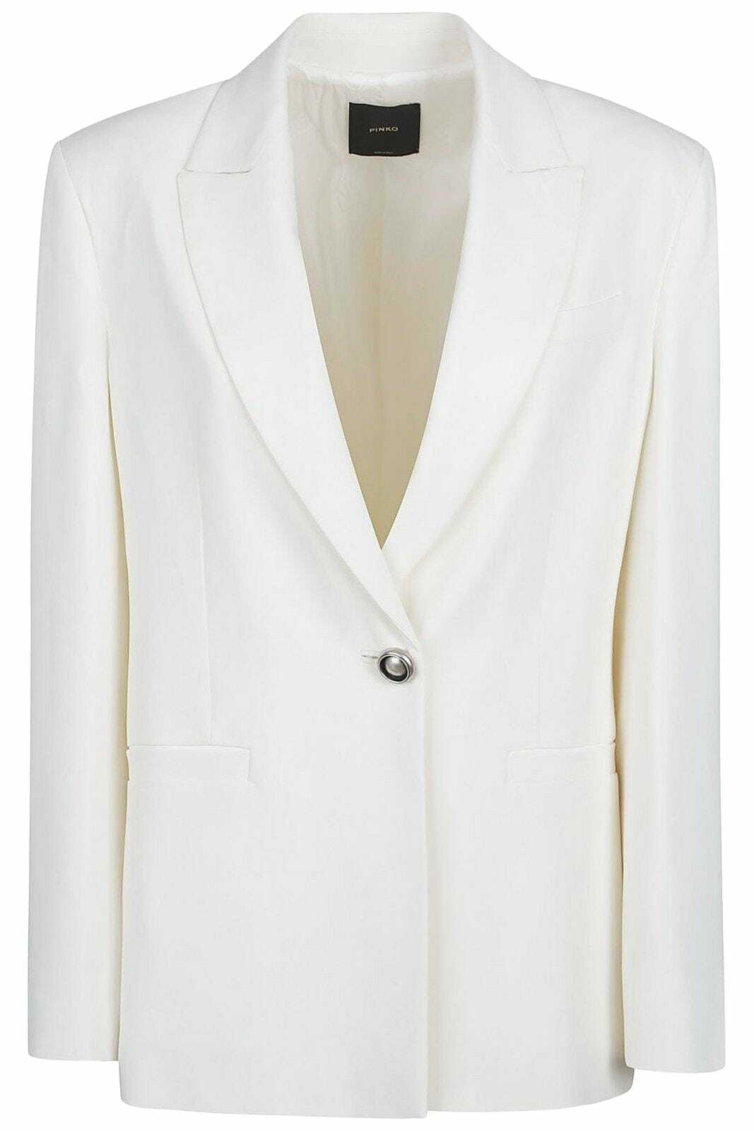 ジャケット Pinko UMBRELLA SINGLE-BREASTED BLAZER WITH BACK STRAP PINKO SINGLE-BREASTED BLAZER WITH BACK STRAP | REVERSIBLE